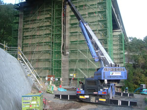 橋脚改修工事